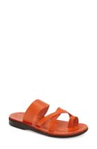 Women's Jerusalem Sandals 'the Good Shepard' Leather Sandal Us / 37eu - Orange