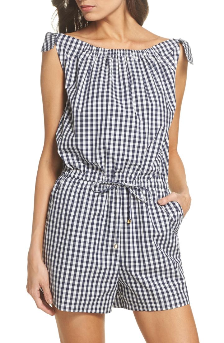 Women's Tory Burch Gingham Check Romper
