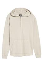 Men's Volcom Cassette Embroidered Half Zip Hoodie, Size - Beige