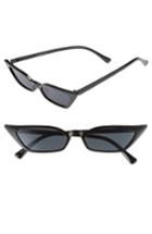 Women's Glance Eyewear 52mm Cat Eye Sunglasses - Black/ Smoke Lens