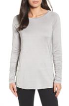 Women's Halogen Ruched Sleeve Tee - Grey