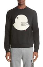 Men's Moncler Maglia Big Bell Crewneck Sweatshirt - Black