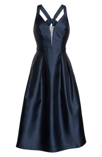 Women's Adrianna Papell Mikado Tie Back Dress - Blue