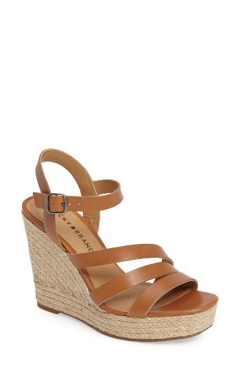 Women's Lucky Brand Latif Espadrille Wedge .5 M - Brown