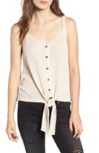 Women's All In Favor Tie Hem Camisole - Beige