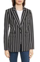 Women's Veronica Beard Petra Stripe Jacket - Black