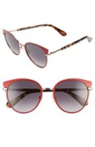 Women's Kate Spade New York Janalee 53mm Cat Eye Sunglasses - Red Havana