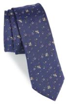 Men's Paul Smith Floral Bee Silk Tie, Size - Purple