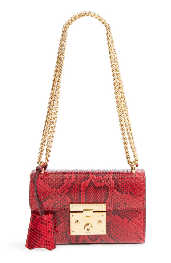 Gucci Small Padlock - Genuine Python Shoulder Bag -
