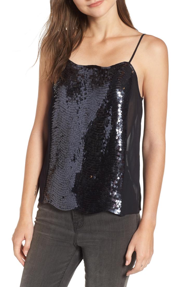 Women's Chelsea28 Sequin Camisole, Size - Black