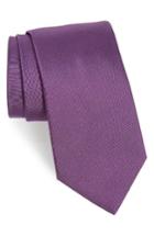 Men's Armani Collezioni Solid Silk Tie, Size - Purple