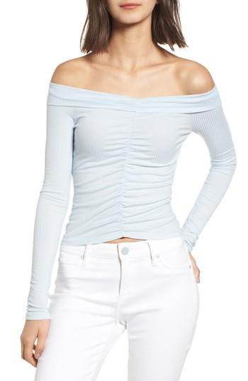 Women's Ten Sixty Sherman Cinched Off The Shoulder Top - Blue