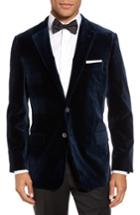 Men's Hickey Freeman Classic B Fit Stretch Velvet Dinner Jacket R - Blue