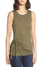 Women's Trouve Side Tie Knit Top - Green