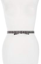 Women's Kate Spade New York Gingham Leather Belt - Black