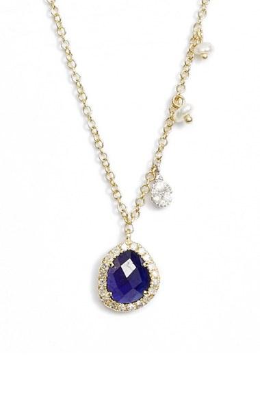 Women's Meirat Mini Stone Diamond Pendant Necklace