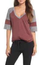 Women's Chaser Colorblock Jersey Tee - Burgundy