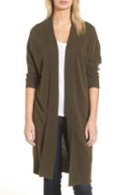 Women's Halogen Essential Cashmere Cardigan, Size - Green