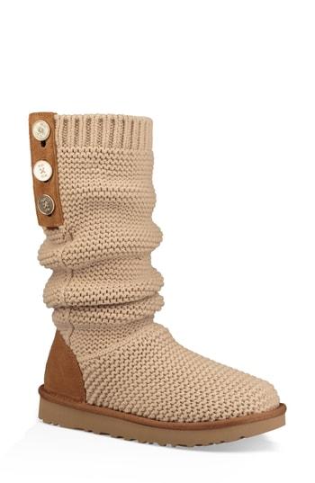 Women's Ugg Purl Cardy Knit Boot M - Ivory