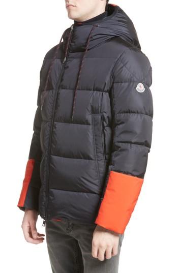 Men's Moncler Drake Color Pop Hooded Down Coat - Blue