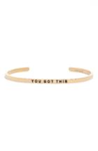 Women's Mantraband You Got This Engraved Cuff