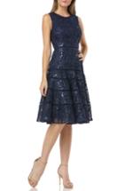 Women's Carmen Marc Valvo Infusion Soutache Fit & Flare Dress - Blue