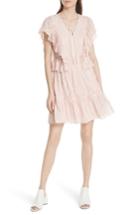 Women's Kate Spade New York Embroidered Silk Chiffon Dress - Pink