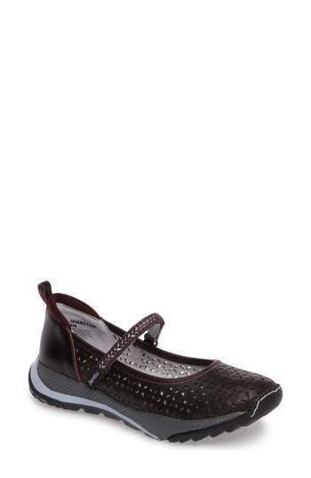 Women's Jambu Bailey Perforated Mary Jane Sneaker M - Burgundy