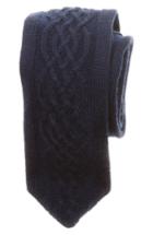 Men's Hook + Albert Cable Knit Wool Tie, Size - Blue