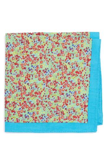 Men's Nordstrom Men's Shop Graffiti Floral Cotton Pocket Square
