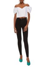 Women's Topshop Jamie High Waist Skinny Jeans W X 30l (fits Like 24w) - Black