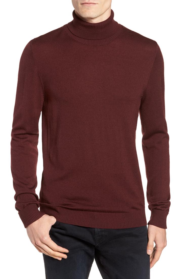 Men's Vince Camuto Merino Wool Turtleneck, Size - Red