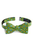 Men's Ted Baker London Medallion Silk Bow Tie, Size - Green