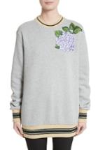 Women's Dolce & Gabbana Hydrangea Patch Sweatshirt Us / 44 It - Grey
