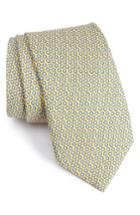 Men's Vineyard Vines Seashell Print Silk Tie, Size - Yellow