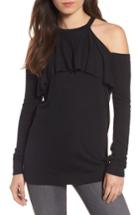 Women's Chelsea28 Cold Shoulder Sweater, Size - Black