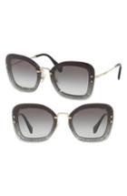 Women's Miu Miu 65mm Gradient Oversize Sunglasses - Grey