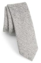 Men's The Tie Bar West Ridge Silk Skinny Tie, Size - Grey