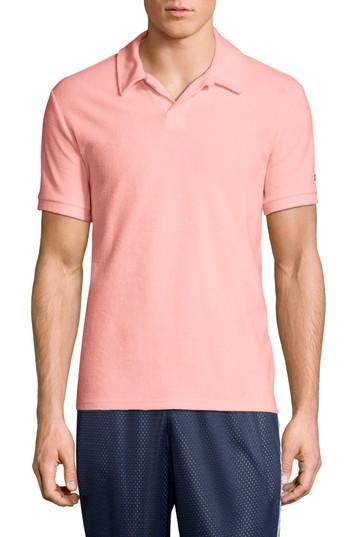 Men's Champion Sponge Terry Polo - Pink
