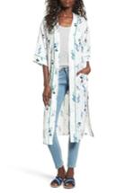 Women's Vigoss Floral Print Duster Kimono - White