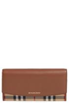 Women's Burberry 'porter - Horseferry Check' Continental Wallet - Brown