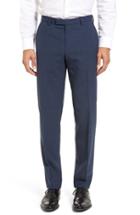 Men's Boss Leenon Flat Front Check Wool Blend Trousers