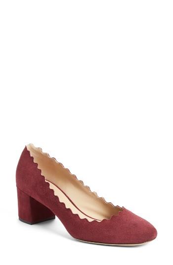 Women's Chloe 'lauren' Scalloped Pump Us / 35eu - Purple