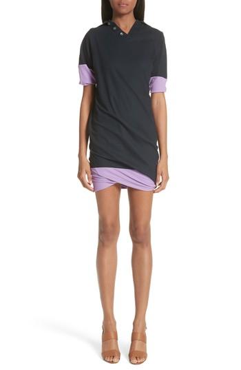 Women's Atlein Contrast Trim Polo Dress Us / 34 Fr - Blue