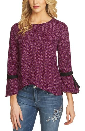 Women's Cece Mayfair Tie Bell Sleeve Blouse
