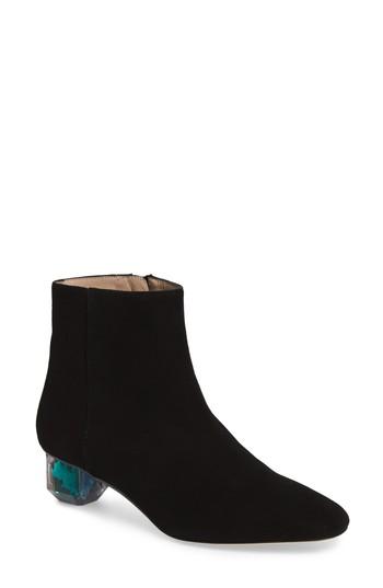 Women's Stuart Weitzman Dark Star Crystal Heel Bootie M - Black