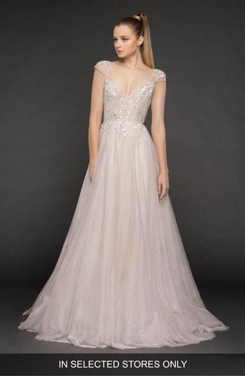 Women's Blush By Hayley Paige Amour Tulle A-line Gown, Size In Store Only - Pink