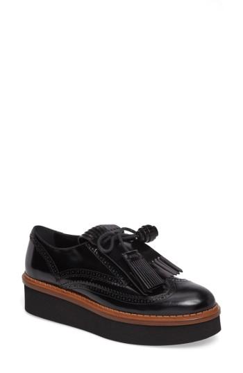 Women's Tods Kiltie Fringe Platform Oxford .5us / 35.5eu - Black