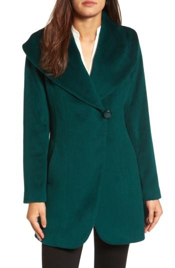 Women's Trina Turk Jemma Shawl Collar Coat - Green
