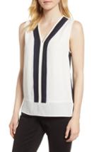 Women's Vince Camuto Colorblock Sleeveless Blouse - White